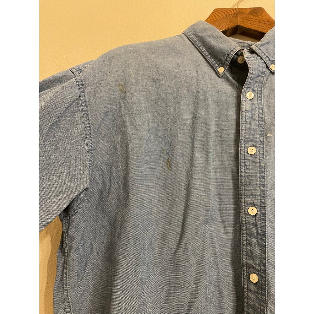 VTG 90s Warner Bros Denim Shirt Mens Size XL Button Up Blue Taz Looney Tunes - Picture 4 of 12